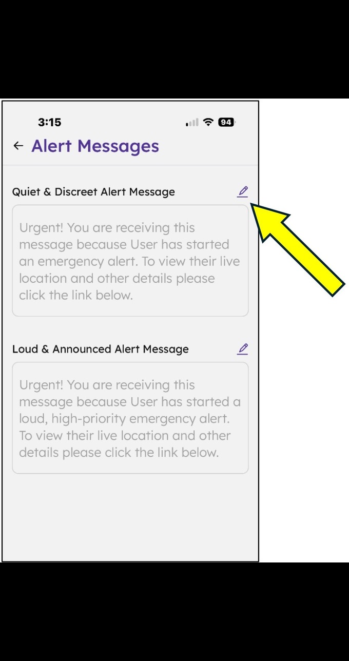 Alert message templates